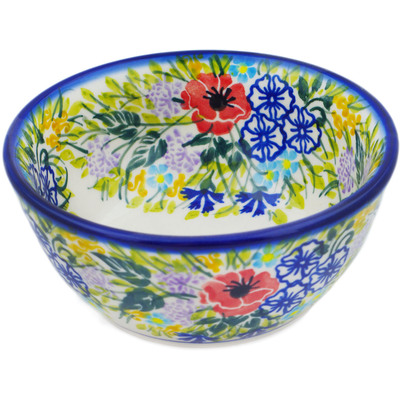 Polish Pottery Bowl 6&quot; Vivid Veranda UNIKAT
