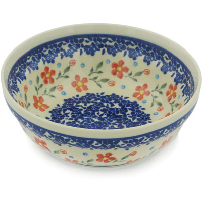 Polish Pottery Bowl 7&quot; Country Garden
