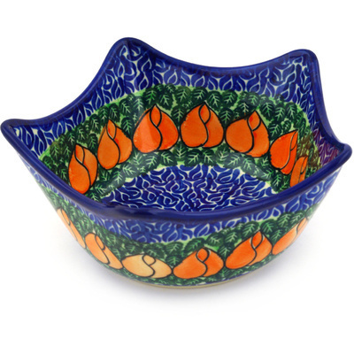 Polish Pottery Bowl 7&quot; Flamenco UNIKAT