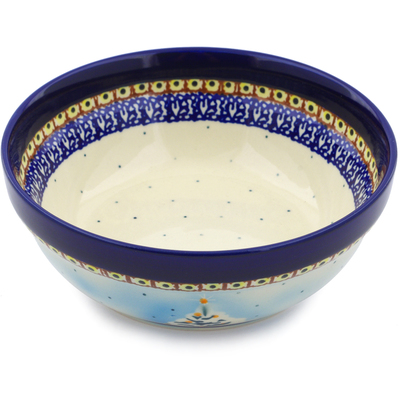 Polish Pottery Bowl 7&quot; Frosted Pine