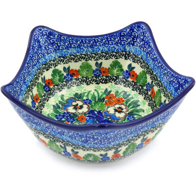 Polish Pottery Bowl 7&quot; Lovely Leitmotif UNIKAT