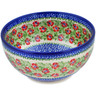 Polish Pottery Bowl 7&quot; Midsummer Bloom
