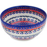 Polish Pottery Bowl 7&quot; Red