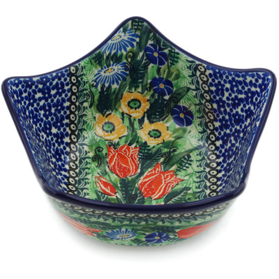 Polish Pottery Bowl 7&quot; Wildflower Path UNIKAT