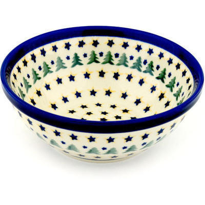 Polish Pottery Bowl 8&quot; Aspen