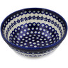 Polish Pottery Bowl 8&quot; Flowering Peacock