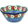 Polish Pottery Bowl 8&quot; Poppy Beauty UNIKAT