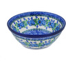 Polish Pottery Bowl 8&quot; Pretty In Blue