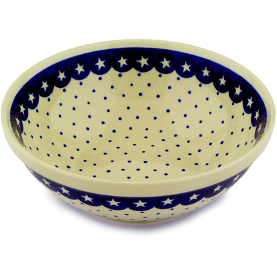 Polish Pottery Bowl 9&quot; Celestial Dreams