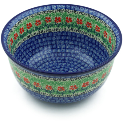 Polish Pottery Bowl 9&quot; Maraschino