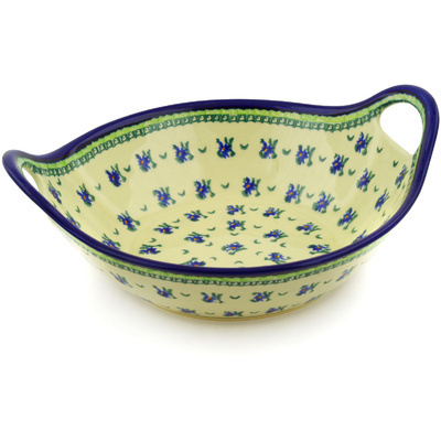 Polish Pottery Bowl with Handles 12-inch English Tea
