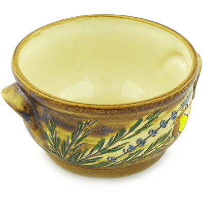 Polish Pottery Bowl with Handles 6&quot;