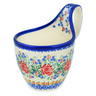Polish Pottery Bowl with Handles 7&quot; Glorious Rose