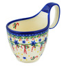 Polish Pottery Bowl with Handles 7&quot; Holly Jolly