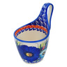 Polish Pottery Bowl with Loop Handle The Beauty Of Blue Poppies UNIKAT