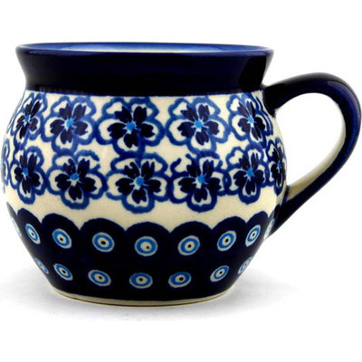 Polish Pottery Bubble Mug 10 oz Aloha Blue