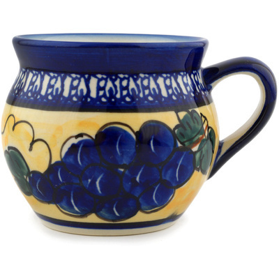 Polish Pottery Bubble Mug 10 oz Tuscan Grapes