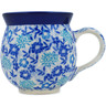 Polish Pottery Bubble Mug 12oz Sensational Blue Meadow