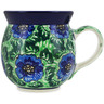 Polish Pottery Bubble Mug 16 oz Quilters Floral UNIKAT