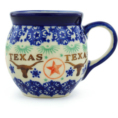 Polish Pottery Bubble Mug 7 oz Texas State