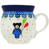 Polish Pottery Bubble Mug 8 oz Teddy Bear UNIKAT