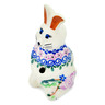 Polish Pottery Bunny Figurine 5&quot; Rose Fair UNIKAT