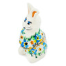 Polish Pottery Bunny Figurine 5&quot; Sweet Blooms UNIKAT
