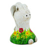 Polish Pottery Bunny Figurine 6&quot; Field Of Joy