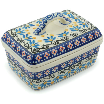 Polish Pottery Butter box Floral Medley