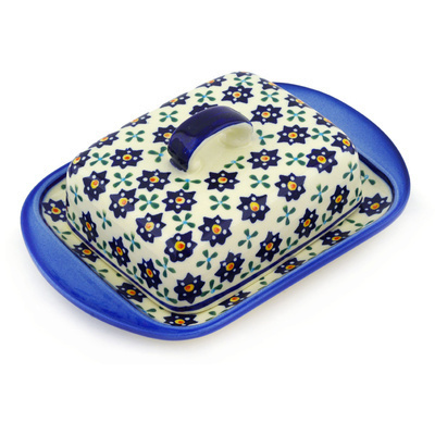 Polish Pottery Butter Dish 8&quot;