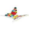 faience Butterfly Figurine 4&quot; Little Flower Patch