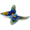 Polish Pottery Butterfly Figurine 5&quot; Corn In The Blue UNIKAT