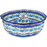Polish Pottery Cake Mould 10&quot; Blooming Blues