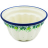Polish Pottery Cake Mould 5&quot; Green Flora