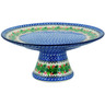 Polish Pottery Cake Stand 12&quot; Blooming Rowan