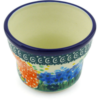 Polish Pottery Candle Holder 3&quot; Garden Delight UNIKAT
