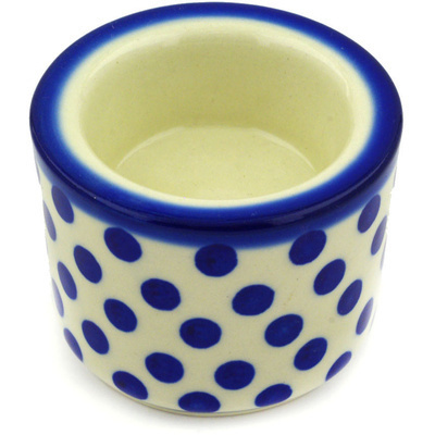 Polish Pottery Candle Holder 3&quot; Polka Dot Delight