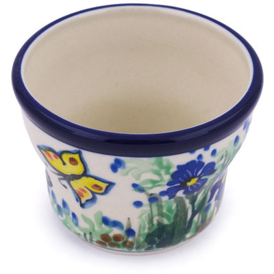 Polish Pottery Candle Holder 3&quot; Spring Garden UNIKAT