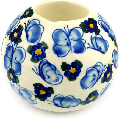 Polish Pottery Candle Holder 5&quot;