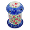 Polish Pottery Candle Holder 6&quot; Midsummer Bloom