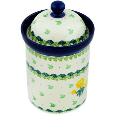 Polish Pottery Canister 9&quot; Evening Rose