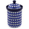 Polish Pottery Canister 9&quot; Heart To Heart