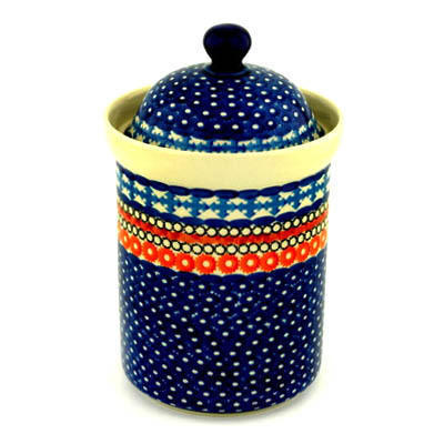 Polish Pottery Canister 9&quot; Primrose
