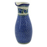 Polish Pottery Carafe 5 Cup Blue Pansy