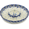Polish Pottery Chip and Dip Platter 12&quot; Blue Spring
