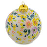 Polish Pottery Christmas Ball Ornament 4&quot; Springtime Serenade