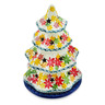 Polish Pottery Christmas Tree Candle Holder 8&quot; Fall Vibes