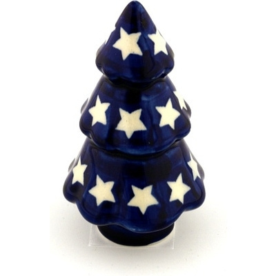 Polish Pottery Christmas Tree Figurine 5&quot;
