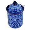 Polish Pottery Cookie Jar 8&quot; Winter Frost