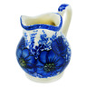 Polish Pottery Creamer 4 oz Blue Poppy Dream UNIKAT